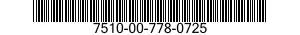 7510-00-778-0725  7510007780725 007780725
