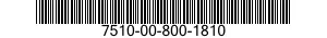 7510-00-800-1810 INK,INVISIBLE FLUOR 7510008001810 008001810