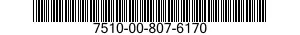 7510-00-807-6170  7510008076170 008076170