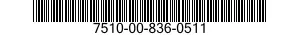 7510-00-836-0511  7510008360511 008360511