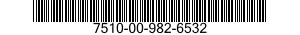 7510-00-982-6532  7510009826532 009826532