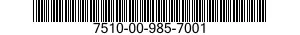 7510-00-985-7001 INK,DUPLICATING,LITHOGRAPHIC PROCESS 7510009857001 009857001