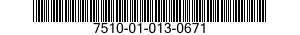 7510-01-013-0671  7510010130671 010130671