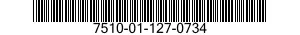 7510-01-127-0734 TAPE,PRESSURE SENSITIVE ADHESIVE 7510011270734 011270734