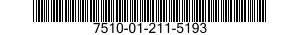 7510-01-211-5193 TAPE,IDENTIFICATION 7510012115193 012115193