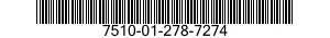 7510-01-278-7274 TAPE,IDENTIFICATION 7510012787274 012787274