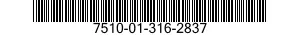 7510-01-316-2837  7510013162837 013162837