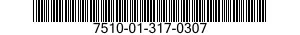 7510-01-317-0307  7510013170307 013170307