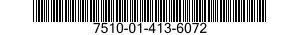 7510-01-413-6072 TAPE,PRESSURE SENSITIVE ADHESIVE 7510014136072 014136072