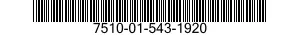 7510-01-543-1920 TAPE,PRESSURE SENSITIVE ADHESIVE 7510015431920 015431920