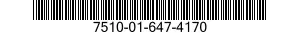 7510-01-647-4170 TAPE,PRESSURE SENSITIVE ADHESIVE 7510016474170 016474170