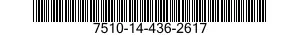 7510-14-436-2617 LABEL TAPE,PRESSURE SENSITIVE ADHESIVE 7510144362617 144362617