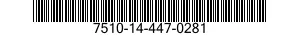 7510-14-447-0281 DRY TRANSFER SHEET 7510144470281 144470281