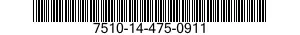 7510-14-475-0911 TAPE,PRESSURE SENSITIVE ADHESIVE 7510144750911 144750911