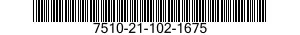 7510-21-102-1675 BINDER AND FILLER,LOOSE-LEAF 7510211021675 211021675