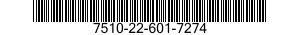 7510-22-601-7274 TAPE,EMBOSSING 7510226017274 226017274