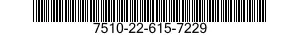 7510-22-615-7229 TAPE,PRESSURE SENSITIVE ADHESIVE 7510226157229 226157229