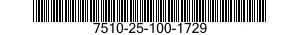 7510-25-100-1729  7510251001729 251001729