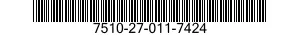 7510-27-011-7424 PIN,STRAIGHT 7510270117424 270117424