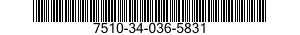 7510-34-036-5831 ERASER,MECHANICAL PENCIL 7510340365831 340365831