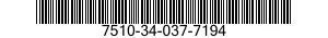 7510-34-037-7194 FILE,VISIBLE INDEX,BOOK UNIT 7510340377194 340377194