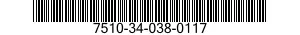 7510-34-038-0117 INK,CARTRIDGE 7510340380117 340380117