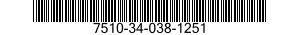 7510-34-038-1251 INKING PAD,RUBBER STAMP 7510340381251 340381251