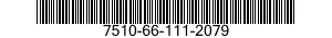 7510-66-111-2079 TAPE,PRESSURE SENSITIVE ADHESIVE 7510661112079 661112079
