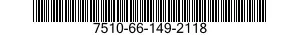 7510-66-149-2118 TAPE,PRESSURE SENSITIVE ADHESIVE 7510661492118 661492118