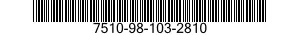 7510-98-103-2810 TAPE,PRESSURE SENSITIVE ADHESIVE 7510981032810 981032810