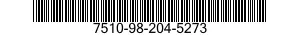 7510-98-204-5273 INSERT CARD,SET 7510982045273 982045273