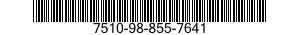 7510-98-855-7641  7510988557641 988557641