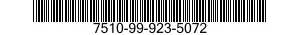 7510-99-923-5072 INDEX STRIP,VISIBLE RECORD 7510999235072 999235072