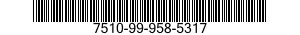 7510-99-958-5317 INK,CARTRIDGE 7510999585317 999585317