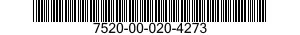 7520-00-020-4273  7520000204273 000204273