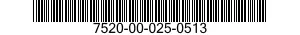 7520-00-025-0513  7520000250513 000250513