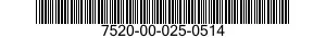 7520-00-025-0514  7520000250514 000250514