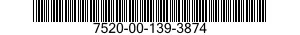 7520-00-139-3874  7520001393874 001393874