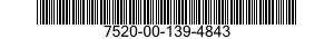 7520-00-139-4843  7520001394843 001394843