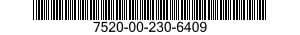 7520-00-230-6409 RUBBER STAMP,FIXED TYPE 7520002306409 002306409