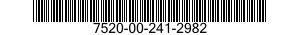 7520-00-241-2982  7520002412982 002412982