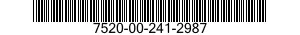 7520-00-241-2987  7520002412987 002412987