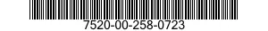 7520-00-258-0723  7520002580723 002580723