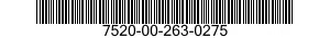 7520-00-263-0275  7520002630275 002630275