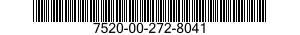 7520-00-272-8041 RUBBER STAMP,FIXED 7520002728041 002728041