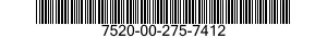 7520-00-275-7412  7520002757412 002757412