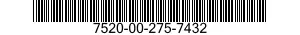 7520-00-275-7432  7520002757432 002757432