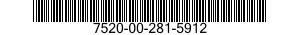 7520-00-281-5912  7520002815912 002815912