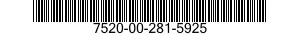 7520-00-281-5925  7520002815925 002815925