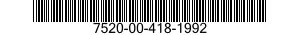 7520-00-418-1992  7520004181992 004181992